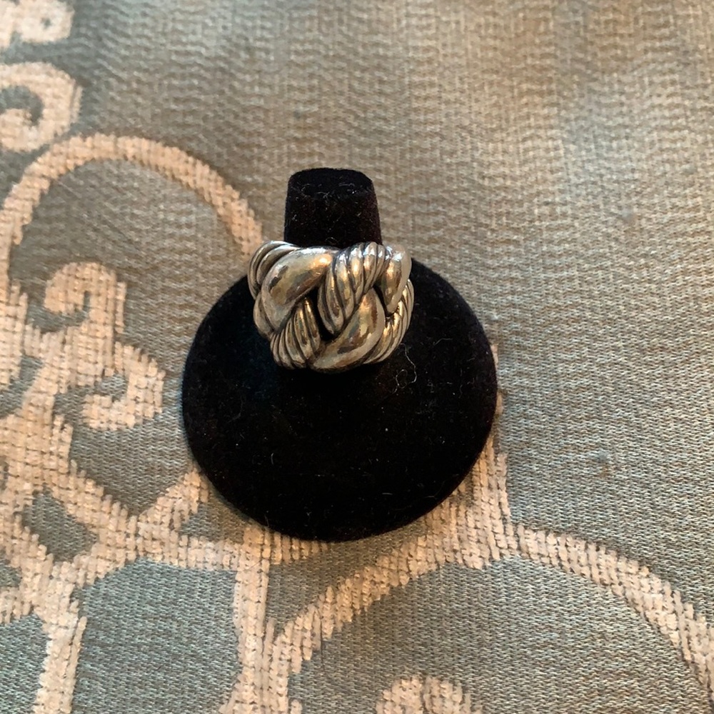 David Yurman woven cable sterling silver ring